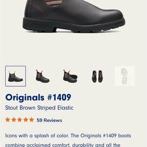 Blundstone Stout Brown Boots with Striped Elastic